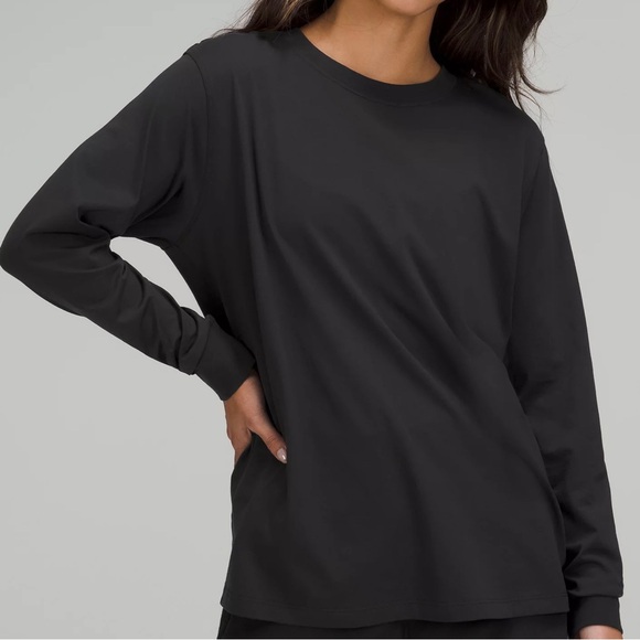 Lululemon Faded Black Long Sleeve Workout Yoga Shirt Top size Large Women - Picture 13 of 15